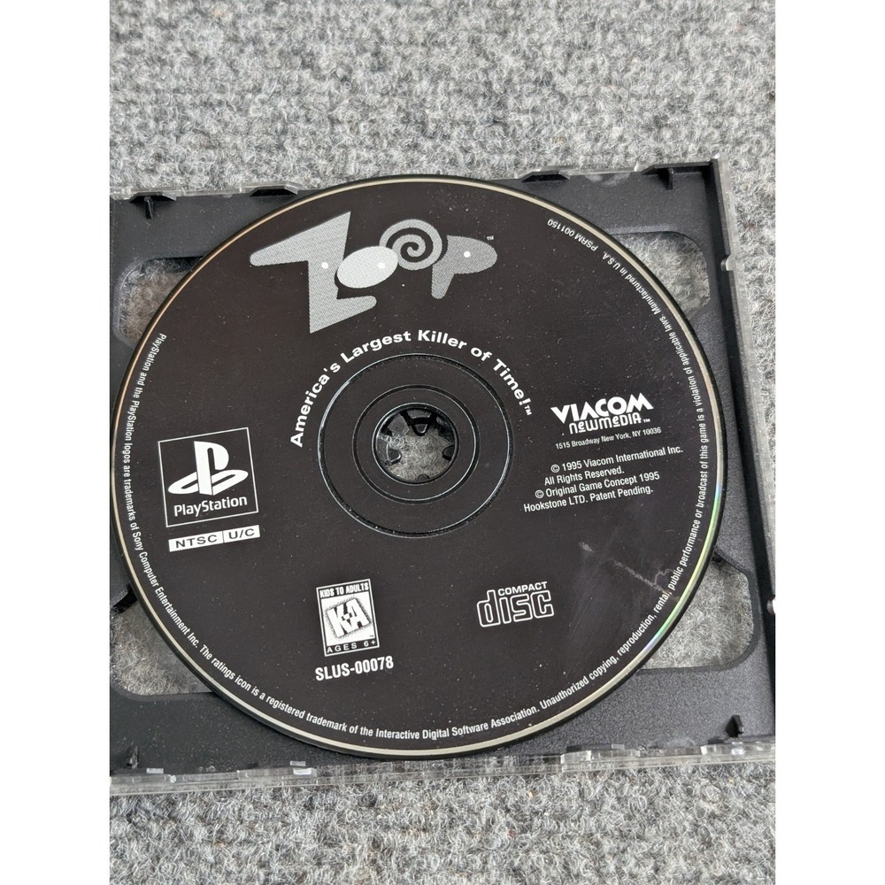 Zoop: America's Largest Killer Of Time! (PlayStation 1, 1997) Disc Only